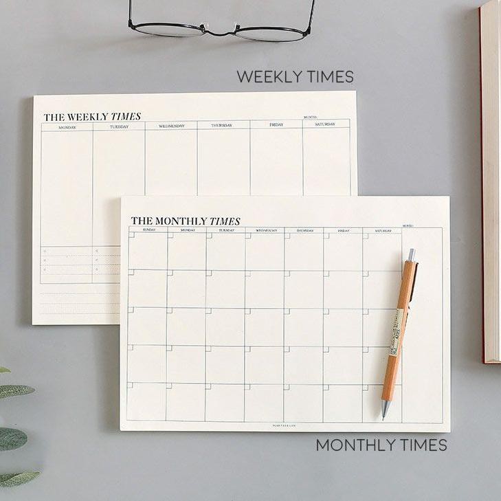 

OZ The Times Weekly Monthly Planner Memopad OZ Terkini`