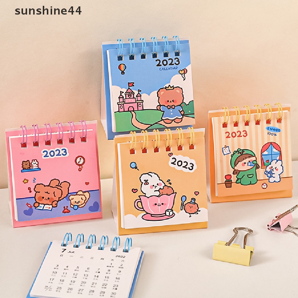 Sunshine 2023 Kalender Meja MIni Motif Kelinci / Anjing Lucu