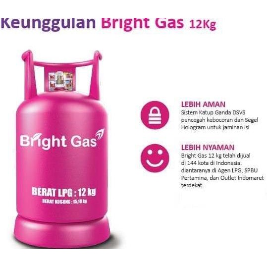 TABUNG GAS ELPIJI KOSONG 12 KG BRIGHT