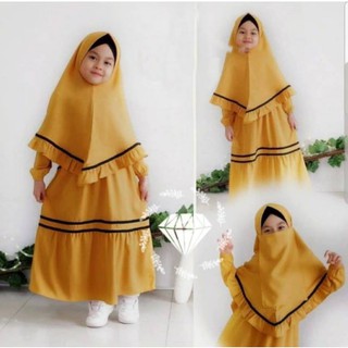  Baju  Gamis  Anak  Perempuan Manasik Warna  Putih  Simple dan 