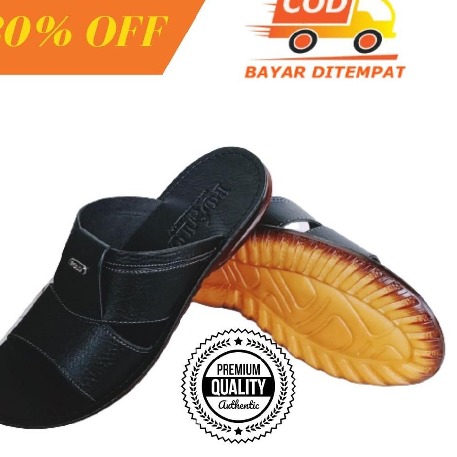 Readystock❃ SANDAL PRIA / SENDAL LAKI-LAKI KULIT GRAND POLO SLOP B-56 PREMIUM 94 ↑