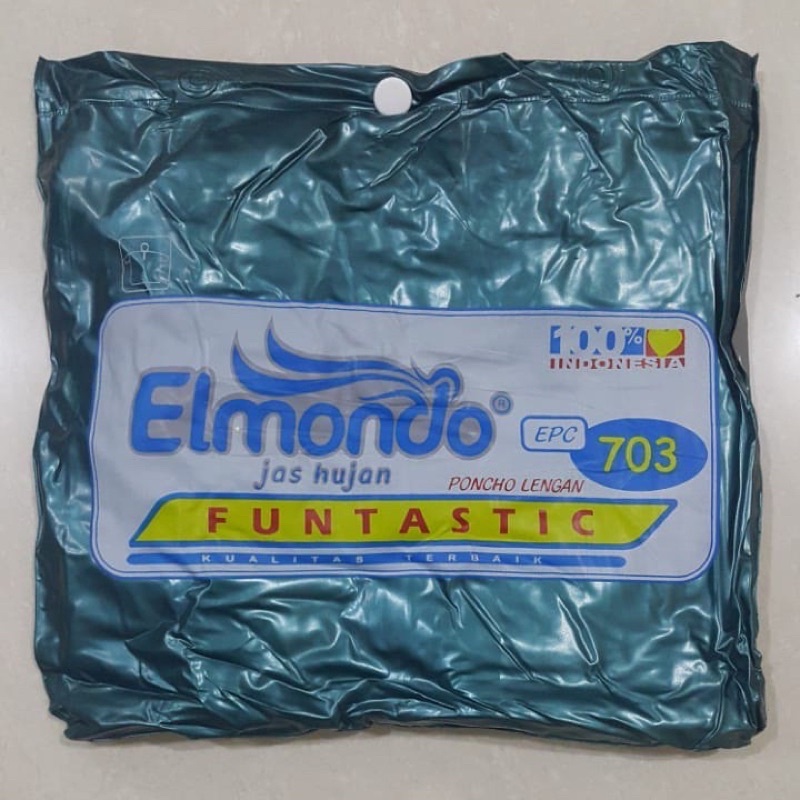 Jas Hujan Ponco Lengan Funtastic ELMONDO 703 Poncho Tebal Bagus Kelelawar Metalik Murah Awet