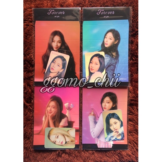 [Ready] Aespa karina winter giselle ningning forever hologram standee set holo pc photocard