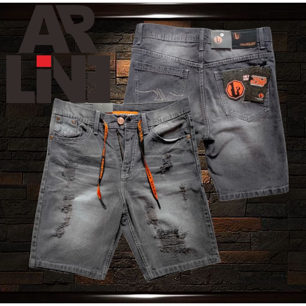 Celana Sobek Jeans  Pendek Murah  Pria Jins Cowok Keren Kualitas Original Lokal Premium