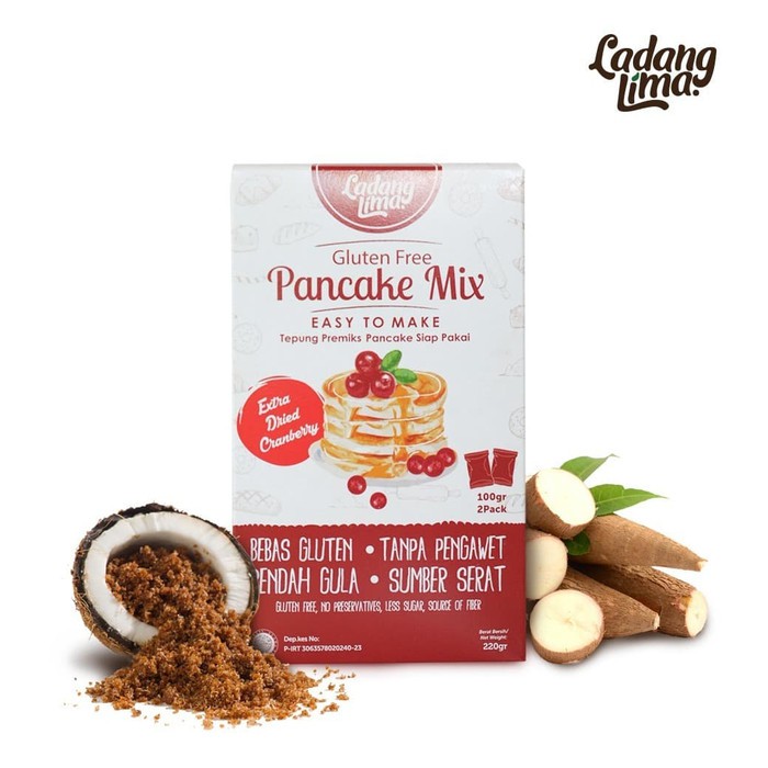 

LADANG LIMA PANCAKE MIX CRANBERRY GLUTEN FREE 220 GRAM
