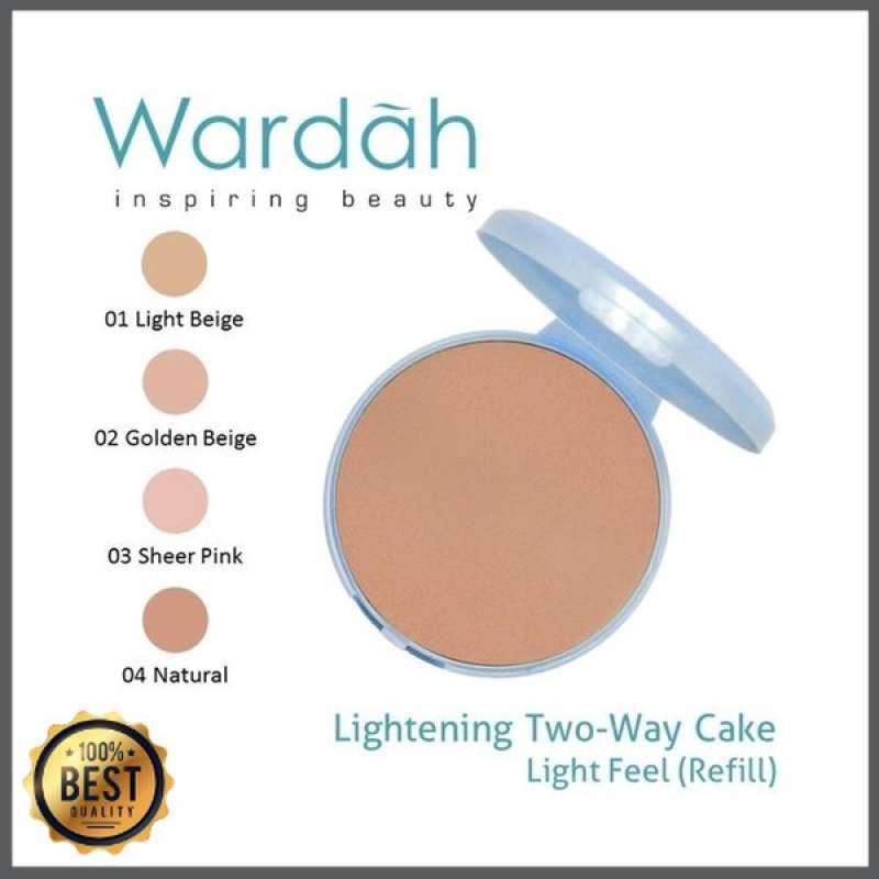 ORIGINAL Wardah Refill Lightening Powder Foundation TWC Two Way Cake Light Feel