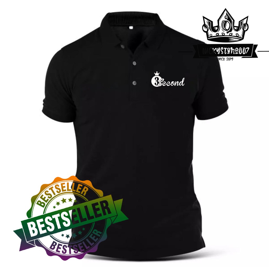Kaos Polo Keren/Kaos Berkerah/Kaos Polo Pria Wanita/Logo 3Second Ball