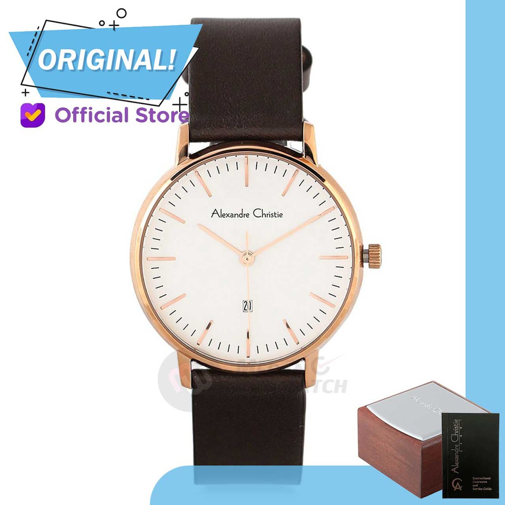 Jam Tangan Pria Analog Alexandre Christie 8420MD AC8420 AC 8420 MD 8420 MDLRGSL Original Garansi Res