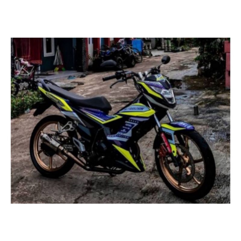 DECAL CUSTOM SUKA SUKA HONDA SONIC 150R / STICKER VARIASI KOMBINASI FLOW STABILO/Oren SATABILO/PINK 