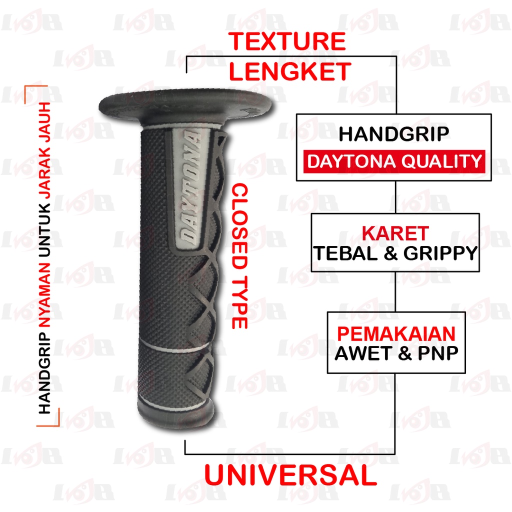 Handgrip Handfat Super Cross Daytona Karet Handle Gas Motor Universal Variasi Racing Parts Dual Comp