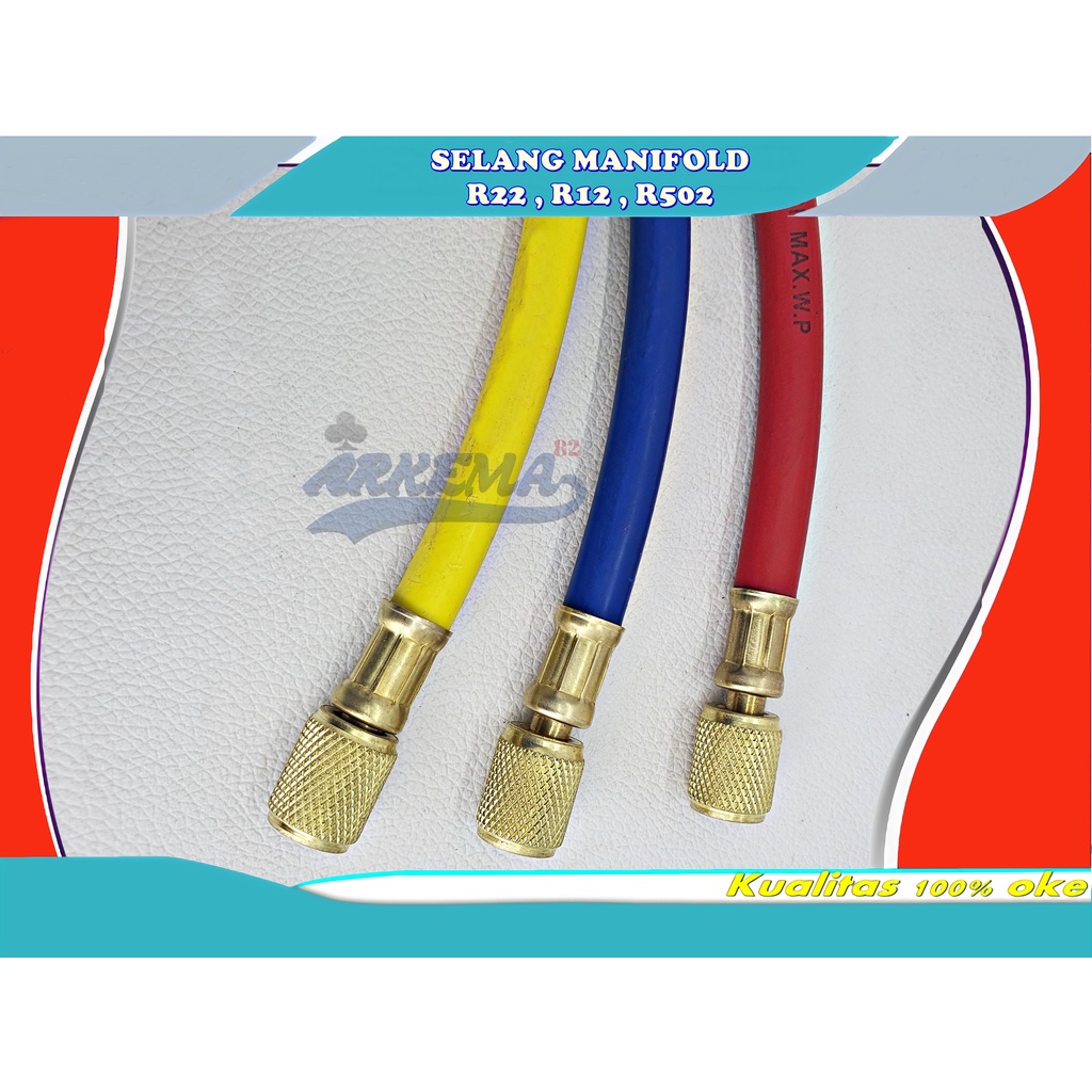 [ SATUAN ] SELANG MANIFOLD | SELANG MANIFOLD R22 R134 R502 1.5METER | SELANG ANALIZER | SELANG ANALISER | SELANG MANIFOLD ANALIZER