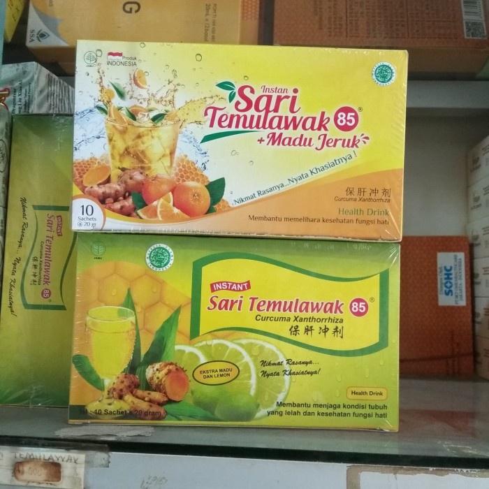 

tradisional-minuman- sari temulawak 85 instan plus lemon & madu jeruk - jeruk -minuman-tradisional.