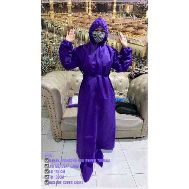 Hazmat gown+ cover shoes