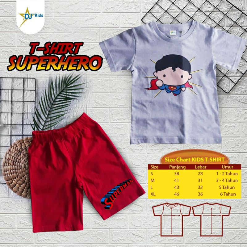 Setelan anak laki-laki superhero/t-shirt superhero