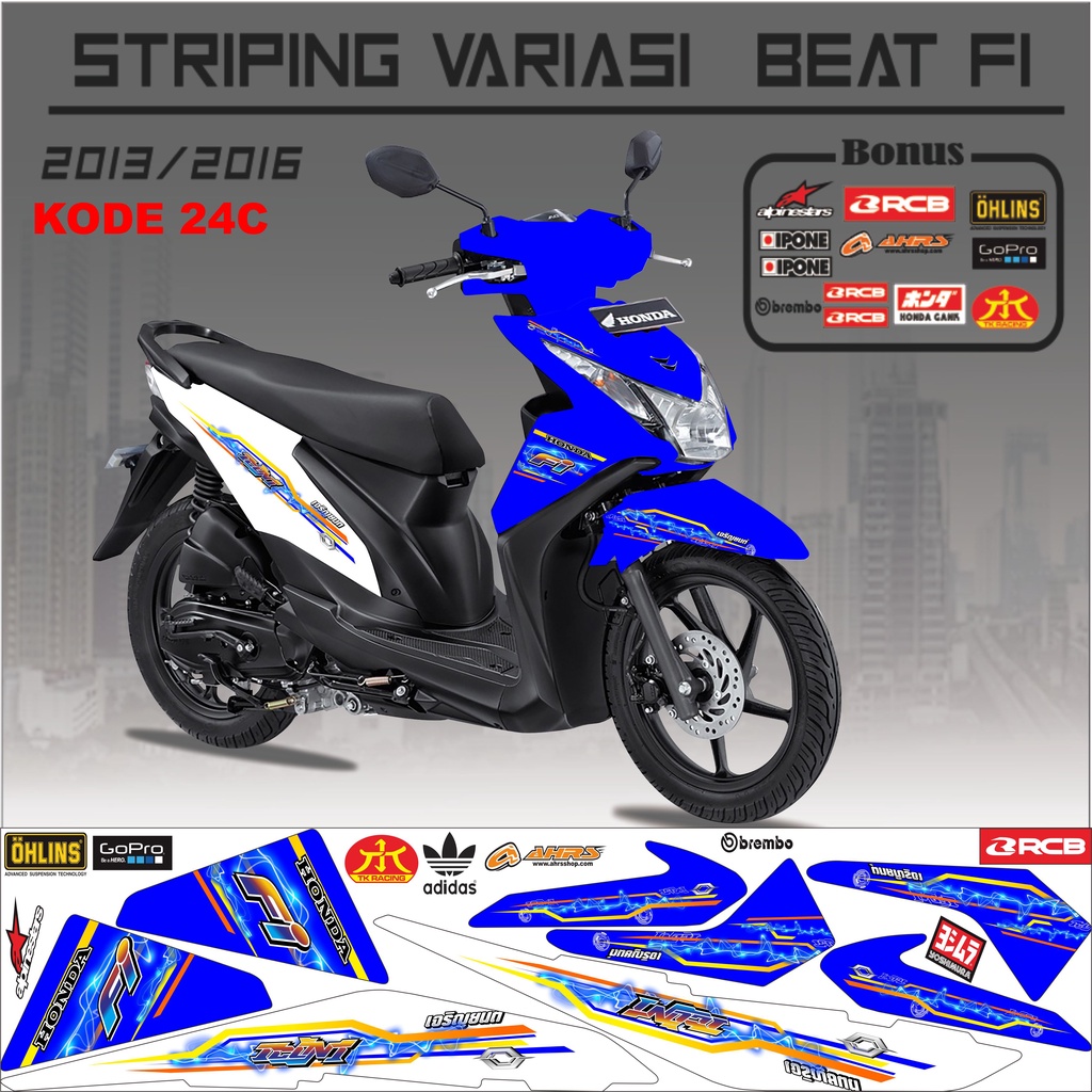 Striping Beat Variasi Stiker Beat Kode 24