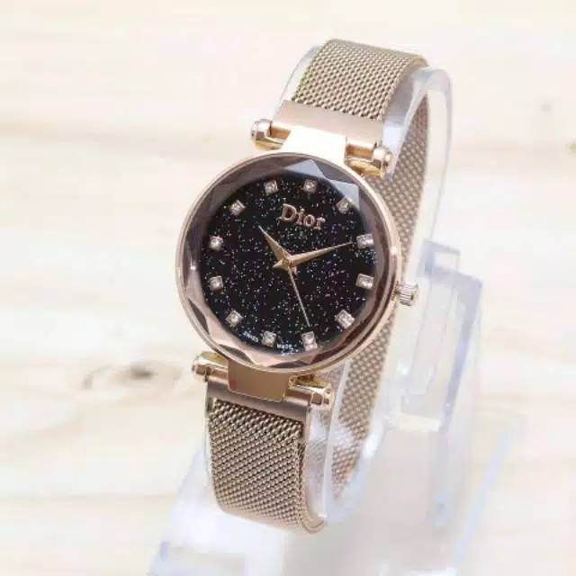 Flash Sale Murah Jam Tangan Wanita Diyor Magnet Mata Glitter D727