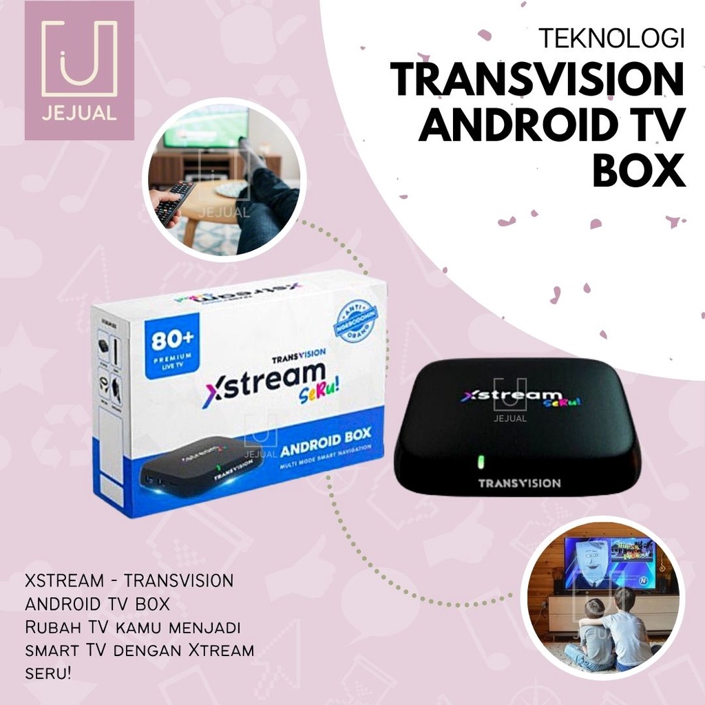 SMART ANDROID TV TRANSVISION Xstream TransTV Box 4K Semua Saluran/Channel/Pesawat Televisi Antena/An