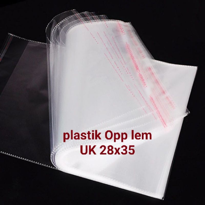 

plastik OPP seal lem/plastik bening/plastik packing 28x35