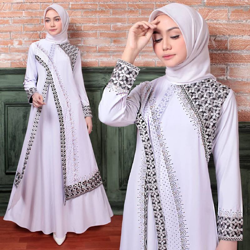 GAMIS ABAYA TURKEY #5051 BORDIR PAYET BY PABRIK ABAYA