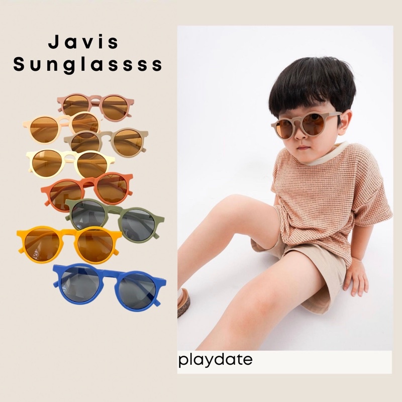 Kacamata Anak Gaya Bulat Sunglasses Baby Bayi Balita Kids Anti UV Cute