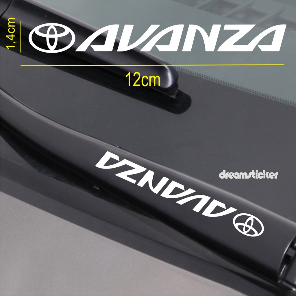 Sticker Wiper Mobil Toyota Avanza 2buah Cutting Stiker Variasi