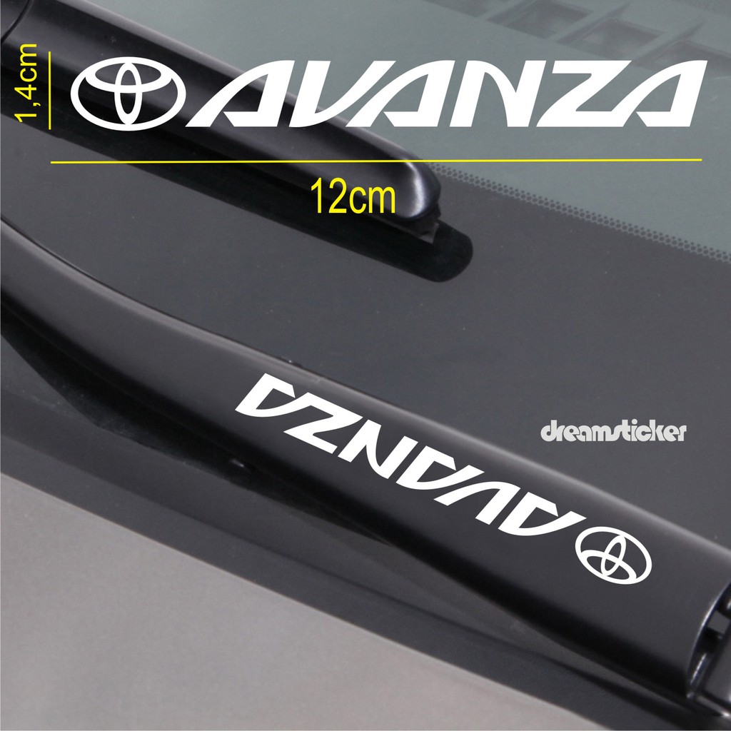 Sticker Wiper Mobil Toyota Avanza 2buah Cutting Stiker Variasi Modifikasi Keren Unik Murah Shopee Indonesia