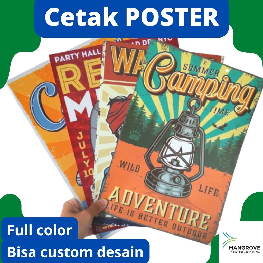 Jual Poster Dinding Bahan Ivory Ukuran A3 Full Color Custom 210gr ...