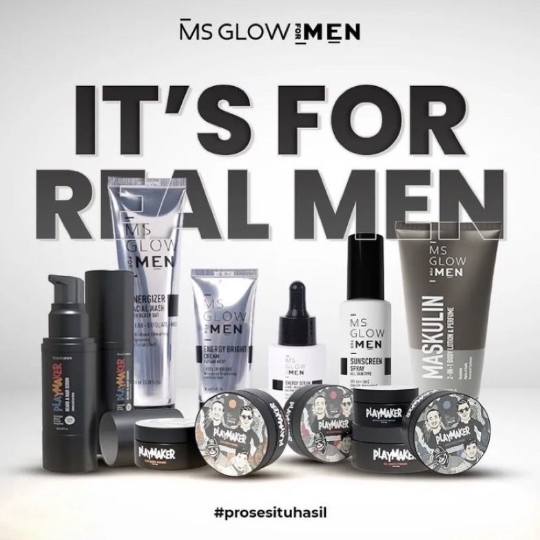 Jual Ms Glow Men Msglow For Men Paket Perawatan Wajah Pria Skincare Wajah Facial Wash Serum 