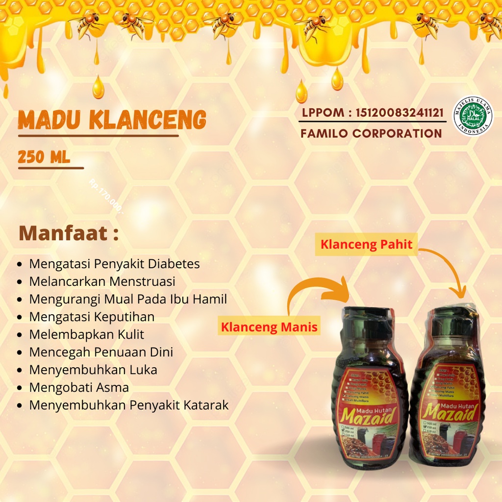 

Klanceng Pahit Madu Hutan Mazaid 250ml