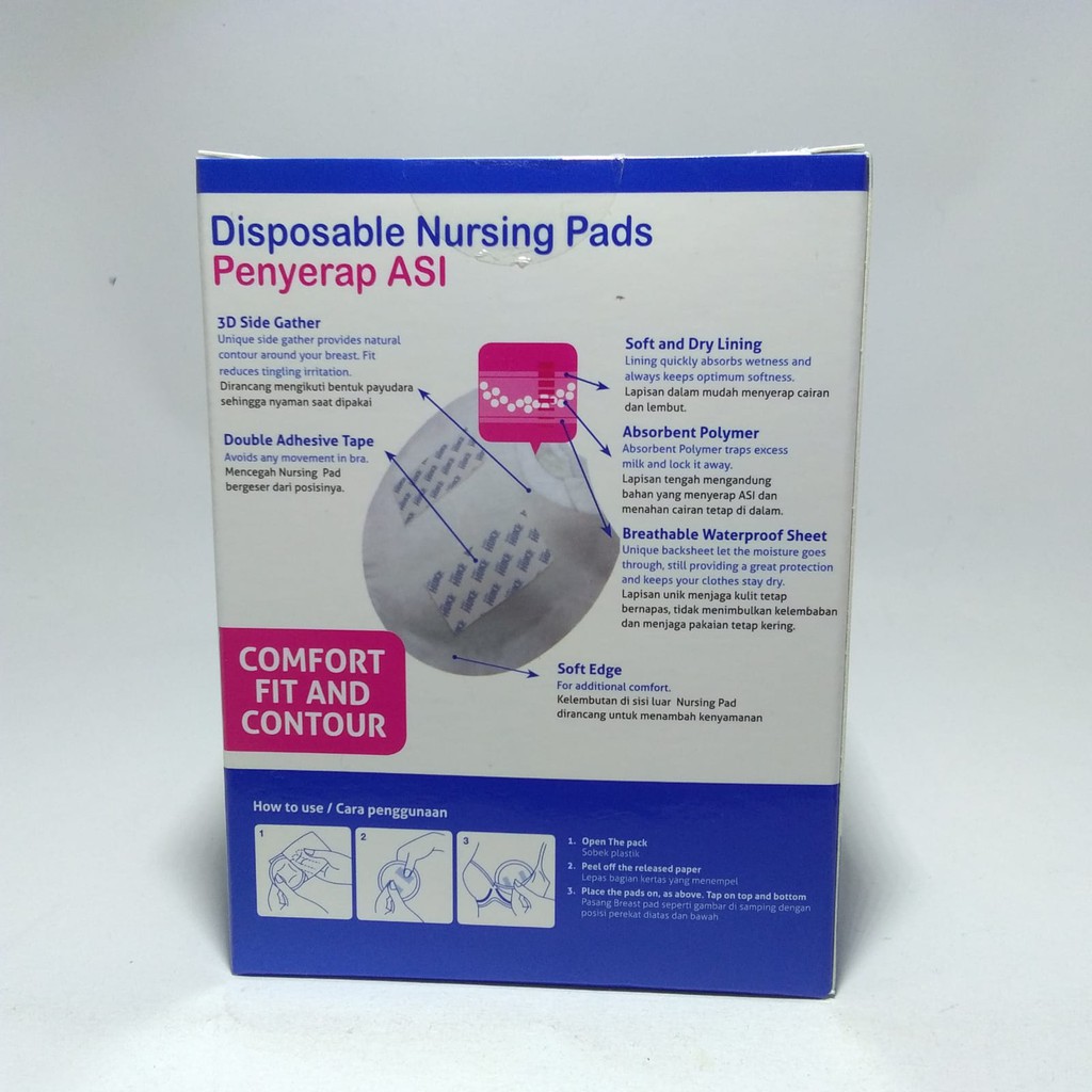 Breast Pad Huki/Penyerap ASI/Pembalut Payudara/Isi 12 Pcs/Nursing Pads