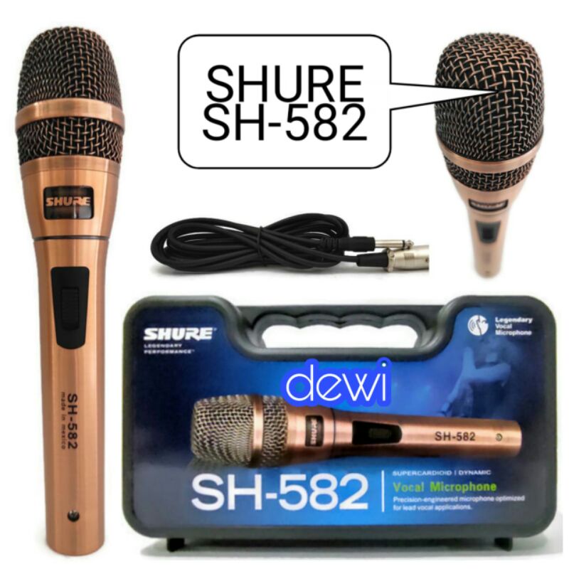 MIC SHURE KOPER SH-582 / MICROPHONE MURAH SHURE SH582 / MIC KABEL SHURE SH 582