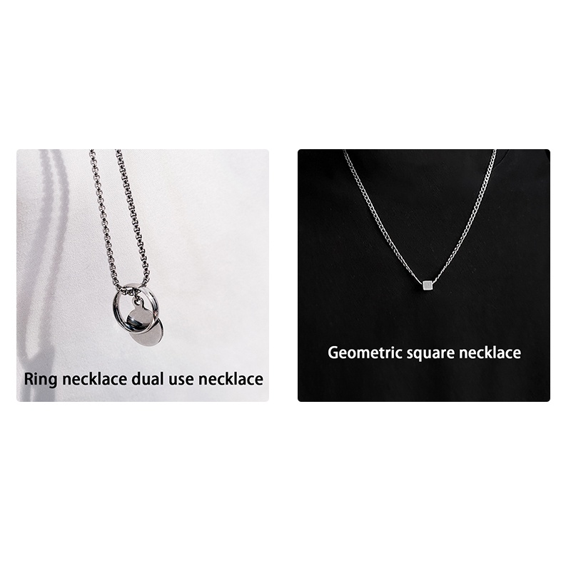 Kalung Bahan Stainless Steel Titanium Untuk Pria Dan Wanita