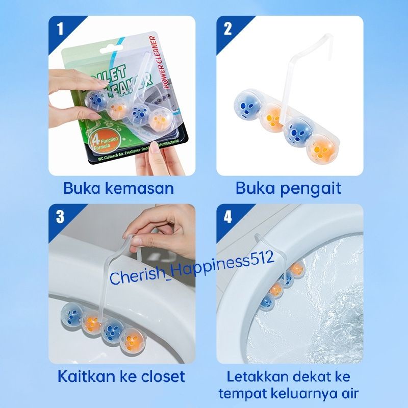 Pengharum / Pewangi Closet / Kloset Kamar Mandi Bentuk Bola (Aromatic Toilet Balls)