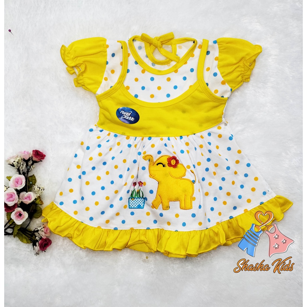 [M-018] Baju Bayi Perempuan/Dress Bayi Perempuan Planet Kids Kupu-kupu Murah 0-6bln