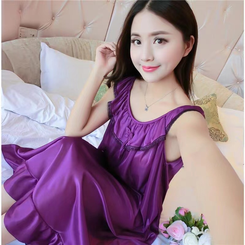 BEFAST - ZEC OOTD Wanita Dress ESHA / 136 Lingerie Dress Renda / DRESS LINGERIE / PAKAIAN WANITA / Baju Tidur Wanita Trendy / Terlaris / Terbaru 2022 / Dress Polos / Dress Bahan Satin / Dress Nyaman Untuk Tidur / Termurah