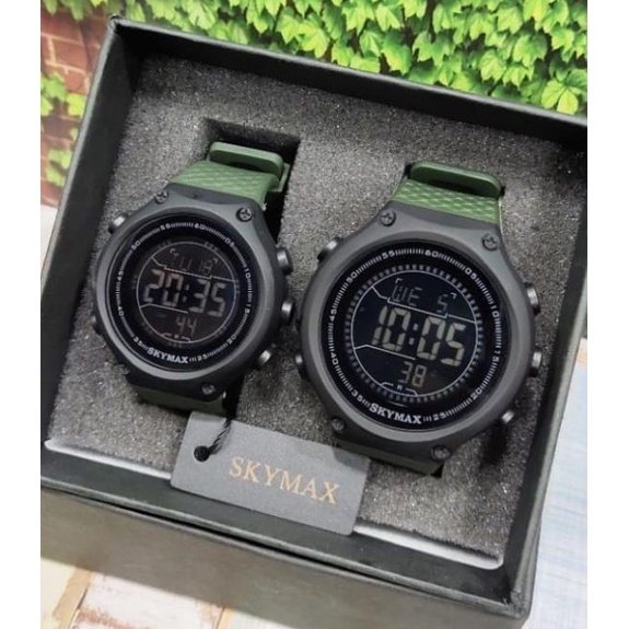 Jam Tangan Skymax Couple Original Anti Air Standart Militer bisa dibawa berenang