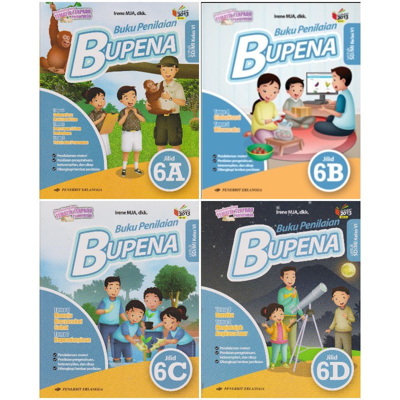 Bupena Jilid 6a 6b 6c 6d Untuk Sd Mi Kelas 6 Kurikulum 2013 Shopee Indonesia