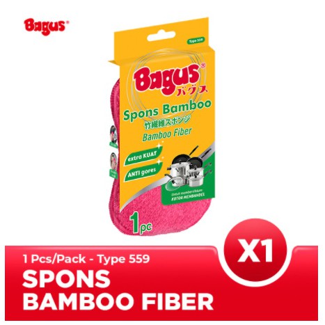 BAGUS SPON BAMBOO 559 W-22559 / SABUT SPONS / SPONS CUCI PIRING