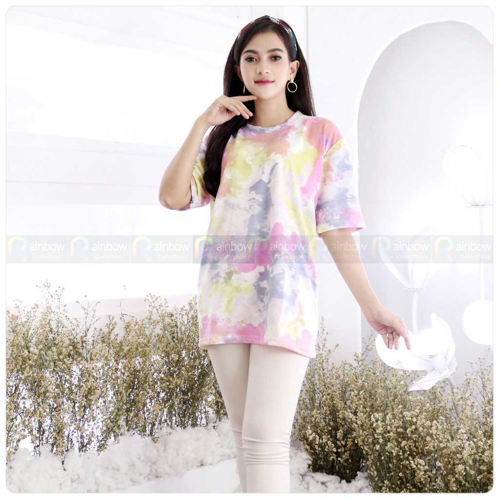 Kaos Jumbo TIE DYE / Atasan Jumbo BIG SIZE TIE DYE murah