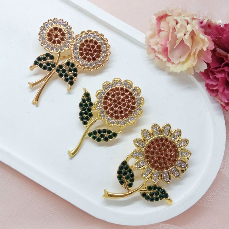 BROS JILBAB SUNFLOWER BROOCH