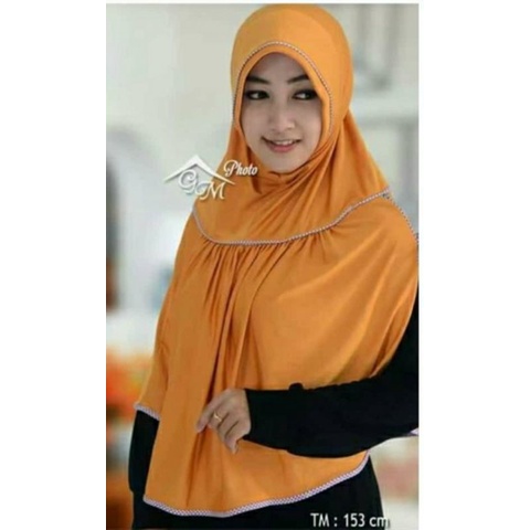 JILBAB INSTAN POLOS TALI SAMPING