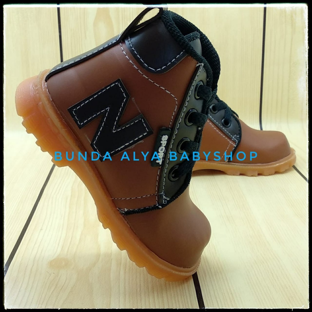 Sepatu Anak Laki Boots Usia 1 Tahunan COKLAT - Sepatu Anak Boots Cowok Keren Size 22 - 23