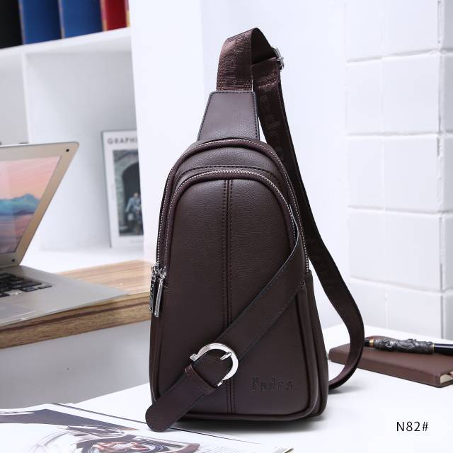 PEDRO ITALIANO LEATHER SLING BAG FOR MAN N82*