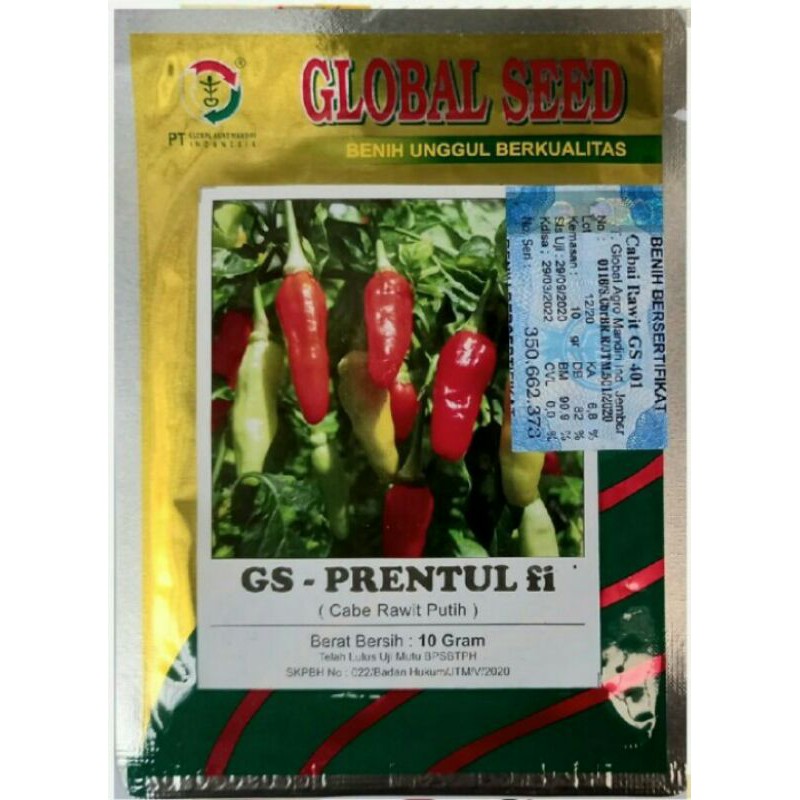 Bibit Cabe Rawit GS-PRENTUL F1 Isi 10 gr - Benih Cabe Rawit Unggul