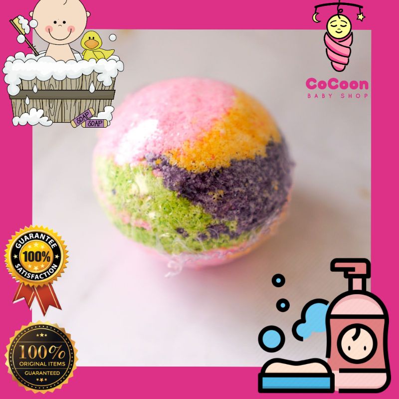 Bathbombs Cotton Candy / Bath Bomb Sabun Mandi Busa Foam untuk Berendam