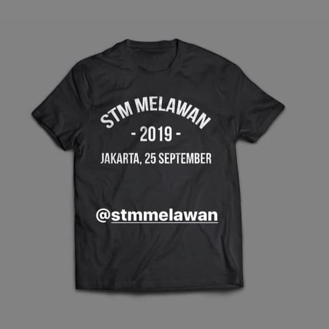 G16L Kaos Baju Combed 30S Distro Stm Melawan Jakarta Pakaian Fashion Pria Wanita Sablon Polos Murah