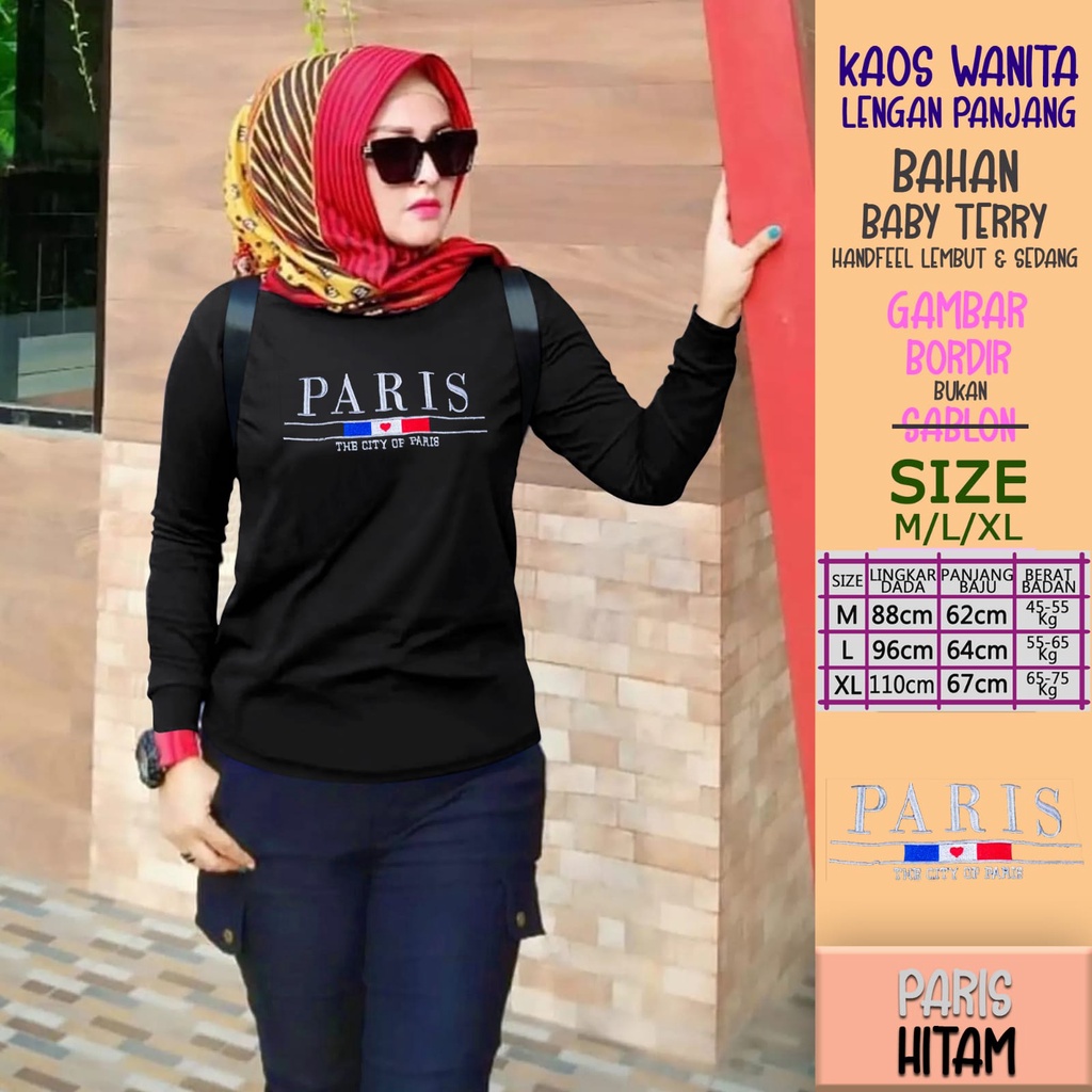 kaos lengan panjang wanita t shirt jaket sweater