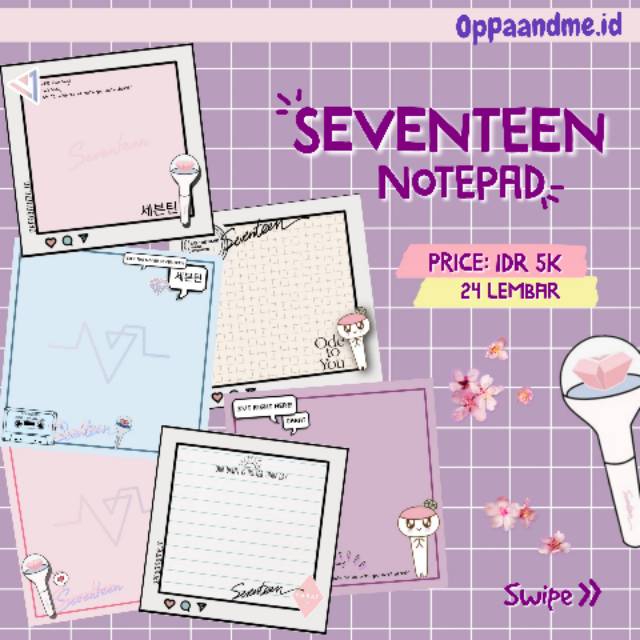 

Mariaarts - Seventeen notepad memopad agenda buku catatan notebook jurnal