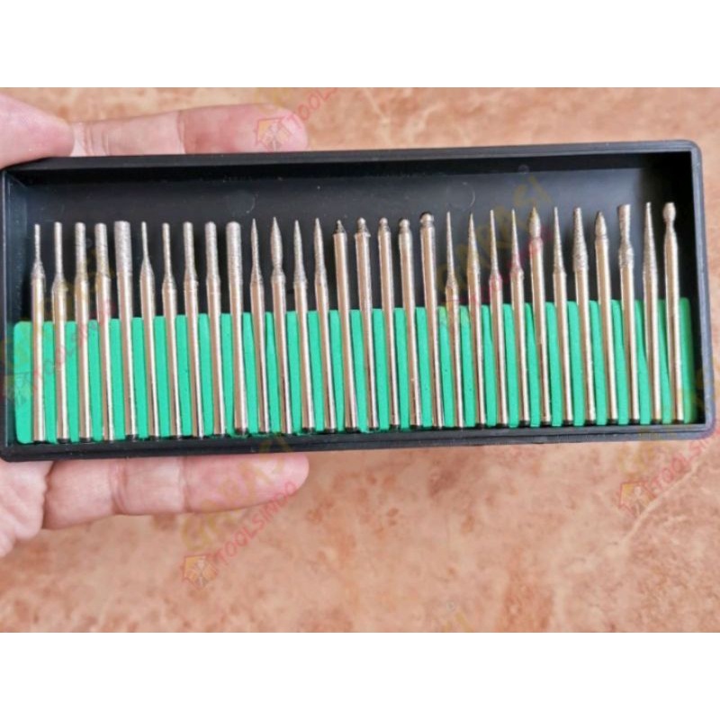 Mata bor mounted diamond / Mata ukir set 30pcs mini grinder bor tuner / mata grafir mini grinder
