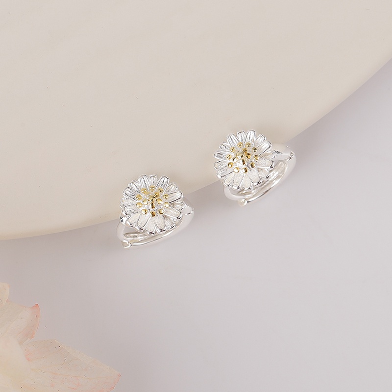 Anting Tusuk Sterling Silver 925 Model Bunga Chrysanthemum Untuk Wanita